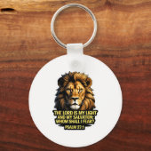 Christian Bible Verse The Lord Is My Light And My  Schlüsselanhänger (Vorderseite)