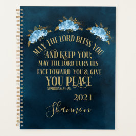 Christian  Blessing Bible Floral 2022 Personalized Planer
