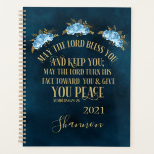 Christian  Blessing Bible Floral 2022 Personalized Planer