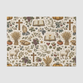 Christian Burgundy Bible Harvest Thanksgiving Seidenpapier