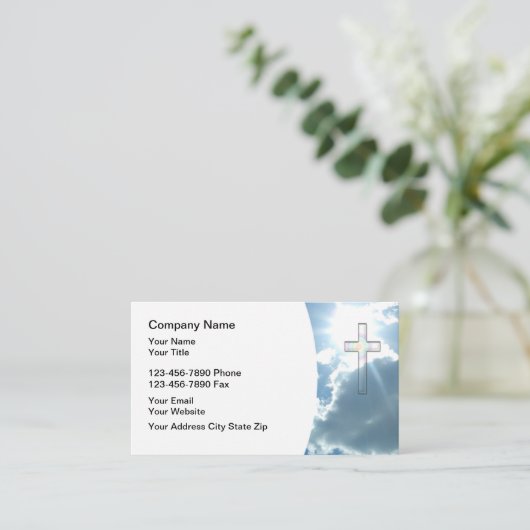 Christian Business Card Design Visitenkarte (Stehend Vorderseite)