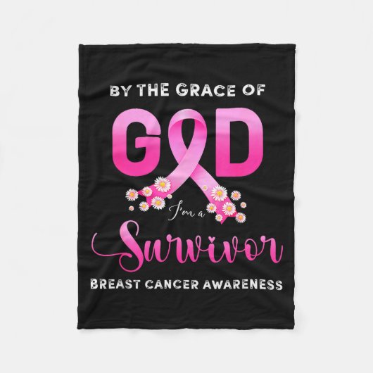 Christian By Grace Of God Survivor Breast Cancer A Fleecedecke (Vorderseite)
