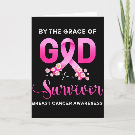 Christian By Grace Of God Survivor Breast Cancer A Karte (Vorderseite)