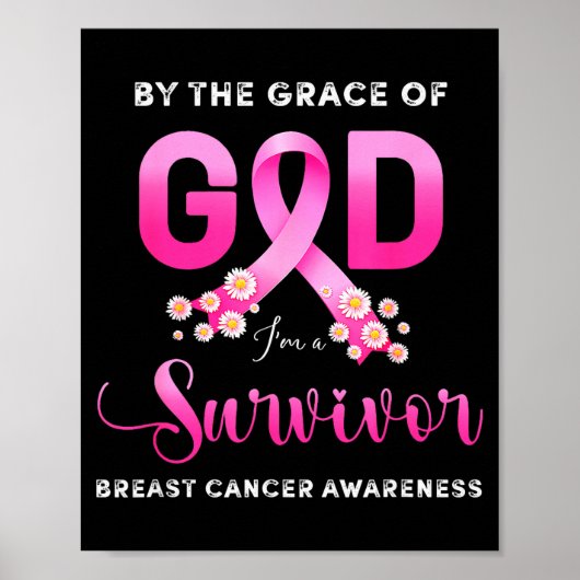 Christian By Grace Of God Survivor Breast Cancer A Poster (Vorne)