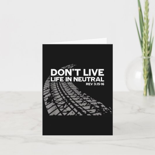 Christian Car Enthusiast Pastor - Don't Live Life Karte (Vorderseite)
