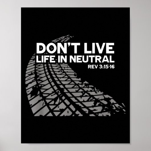 Christian Car Enthusiast Pastor - Don't Live Life Poster (Vorne)