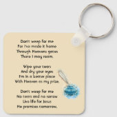 Christian Celebration of Life Service Feather Pen Schlüsselanhänger (Rückseite)