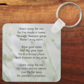 Christian Celebration of Life Snowdrop Flowers Schlüsselanhänger (Rückseite)