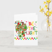 Christian Christmas Be The Light Coquette Bow Cros Karte (Gelbe Blume)
