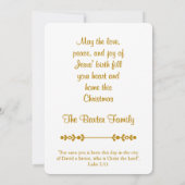 Christian Christmas Blessings Holy Family Feiertagskarte (Rückseite)
