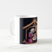 Christian Christmas Cross Inspirational Coffee Mug Kaffeetasse (Vorderseite Links)
