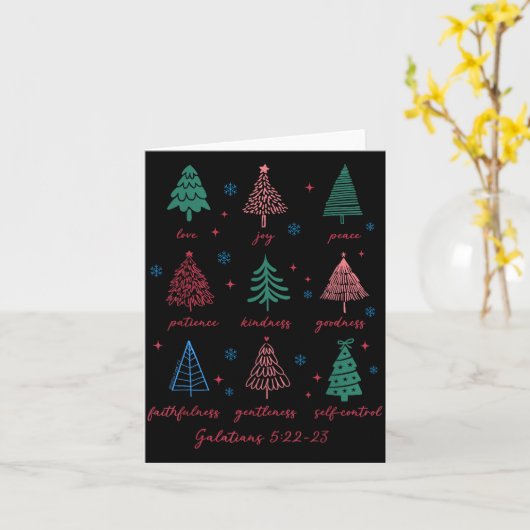 Christian Christmas Galatians 5 22-23 Fruit Of The Karte (Gelbe Blume)