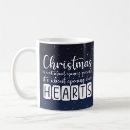 Christian Christmas heart and stars Mug Kaffeetasse