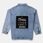 Christian Christmas - It's All About Jesus T-Shirt Jeansjacke (Rückseite)