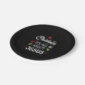 Christian Christmas - It's All About Jesus T-Shirt Pappteller (Schrägansicht)