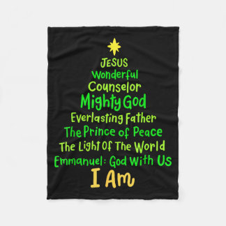 Christian Christmas Jesus Bible Names Xmas Tree Sh Fleecedecke