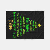 Christian Christmas Jesus Bible Names Xmas Tree Sh Fleecedecke (Vorderseite (Horizontal))