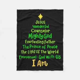 Christian Christmas Jesus Bible Names Xmas Tree Sh Fleecedecke