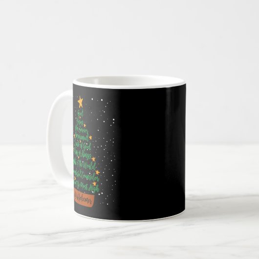 Christian Christmas Jesus Bible Names Xmas Tree Sh Kaffeetasse (Vorderseite Links)