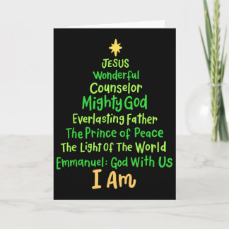 Christian Christmas Jesus Bible Names Xmas Tree Sh Karte