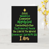 Christian Christmas Jesus Bible Names Xmas Tree Sh Karte (Gelbe Blume)