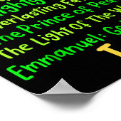 Christian Christmas Jesus Bible Names Xmas Tree Sh Poster (Ecke)