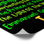 Christian Christmas Jesus Bible Names Xmas Tree Sh Poster (Ecke)