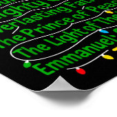 Christian Christmas Jesus Bible Names Xmas Tree Sh Poster (Ecke)