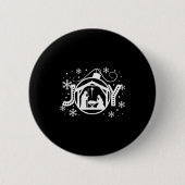 Christian Christmas Joy Jesus Nativity Scene Faith Button (Vorderseite)