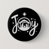 Christian Christmas Joy Jesus Nativity Scene Faith Button (Vorderseite)