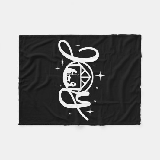 Christian Christmas Joy Jesus Nativity Scene Faith Fleecedecke (Vorderseite (Horizontal))