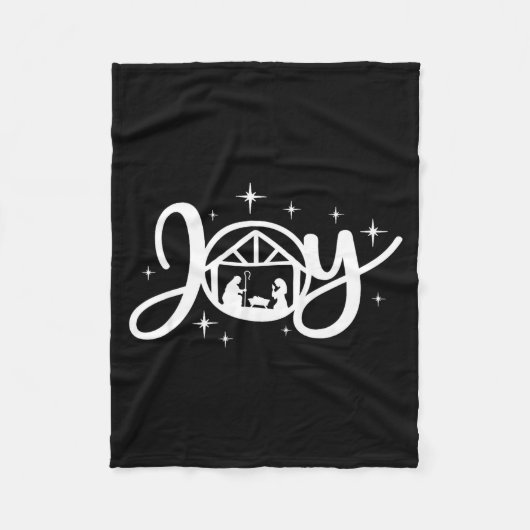 Christian Christmas Joy Jesus Nativity Scene Faith Fleecedecke (Vorderseite)