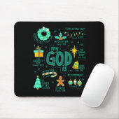 Christian Christmas My God Is Jesus Is The Reason Mousepad (Mit Mouse)