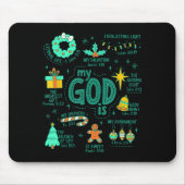 Christian Christmas My God Is Jesus Is The Reason Mousepad (Vorne)