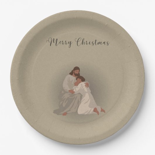Christian Christmas Napkins Pappteller (Vorderseite)