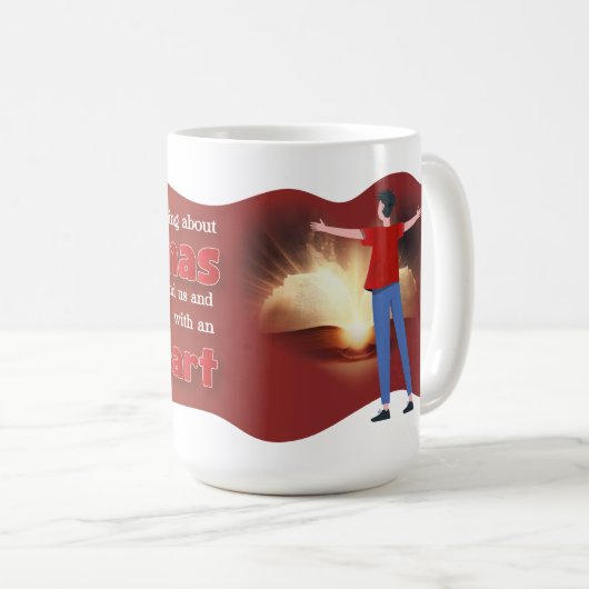 Christian Christmas Open Heart mug Kaffeetasse (VorderseiteRechts)