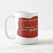 Christian Christmas Open Heart mug Kaffeetasse (Links)