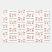Christian Christmas Reindeer Wrapping Paper Sheets Geschenkpapier Set (Vorderseite 2)