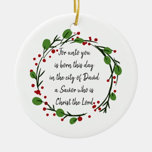 Christian Christmas Scripture Sticker Scripture Keramik Ornament (Vorne)