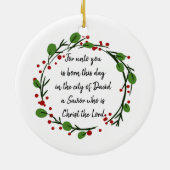 Christian Christmas Scripture Sticker Scripture Keramik Ornament (Hinten)