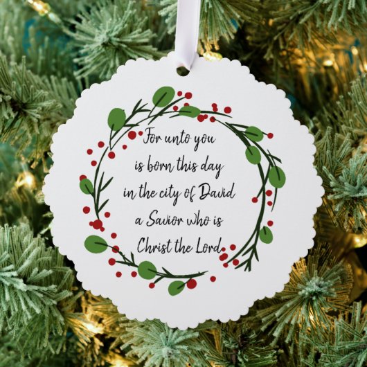 Christian Christmas Scripture Sticker Scripture Ornament Karte (Insitu (Baum))