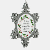 Christian Christmas Scripture Sticker Scripture Schneeflocken Zinn-Ornament (Links)
