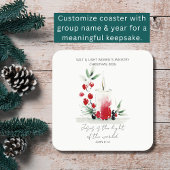 Christian Christmas Scripture Stylish Custom Event Rechteckiger Pappuntersetzer
