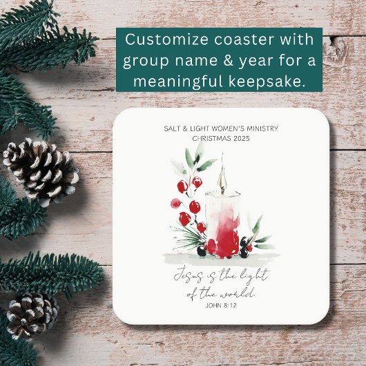 Christian Christmas Scripture Stylish Custom Event Rechteckiger Pappuntersetzer