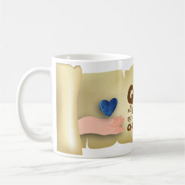 Christian Christmas Thank God blue heart Mug Kaffeetasse