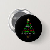 Christian Christmas Tree Shirts Button (Vorne & Hinten)