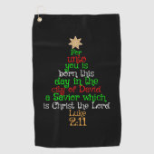 Christian Christmas Tree Shirts Golfhandtuch (Vorderseite)