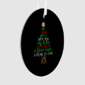 Christian Christmas Tree Shirts Ornament (Vorderseite)