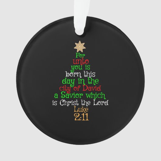 Christian Christmas Tree Shirts Ornament (Vorderseite)