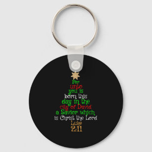 Christian Christmas Tree Shirts Schlüsselanhänger